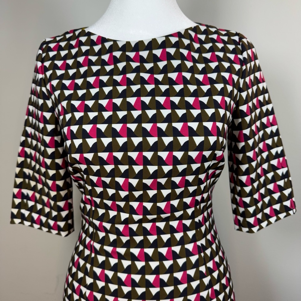 NWOT Hugo Boss Dareika Anthracite Sheath Above The Knee Dress, US 0, Multicolor - Picture 6 of 14